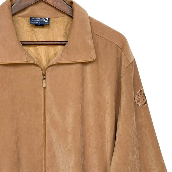 Sunderland of Scotland Full Zip Bomber‎ Jacket Men Size XL Brown Made in USA - Picture 3 of 13